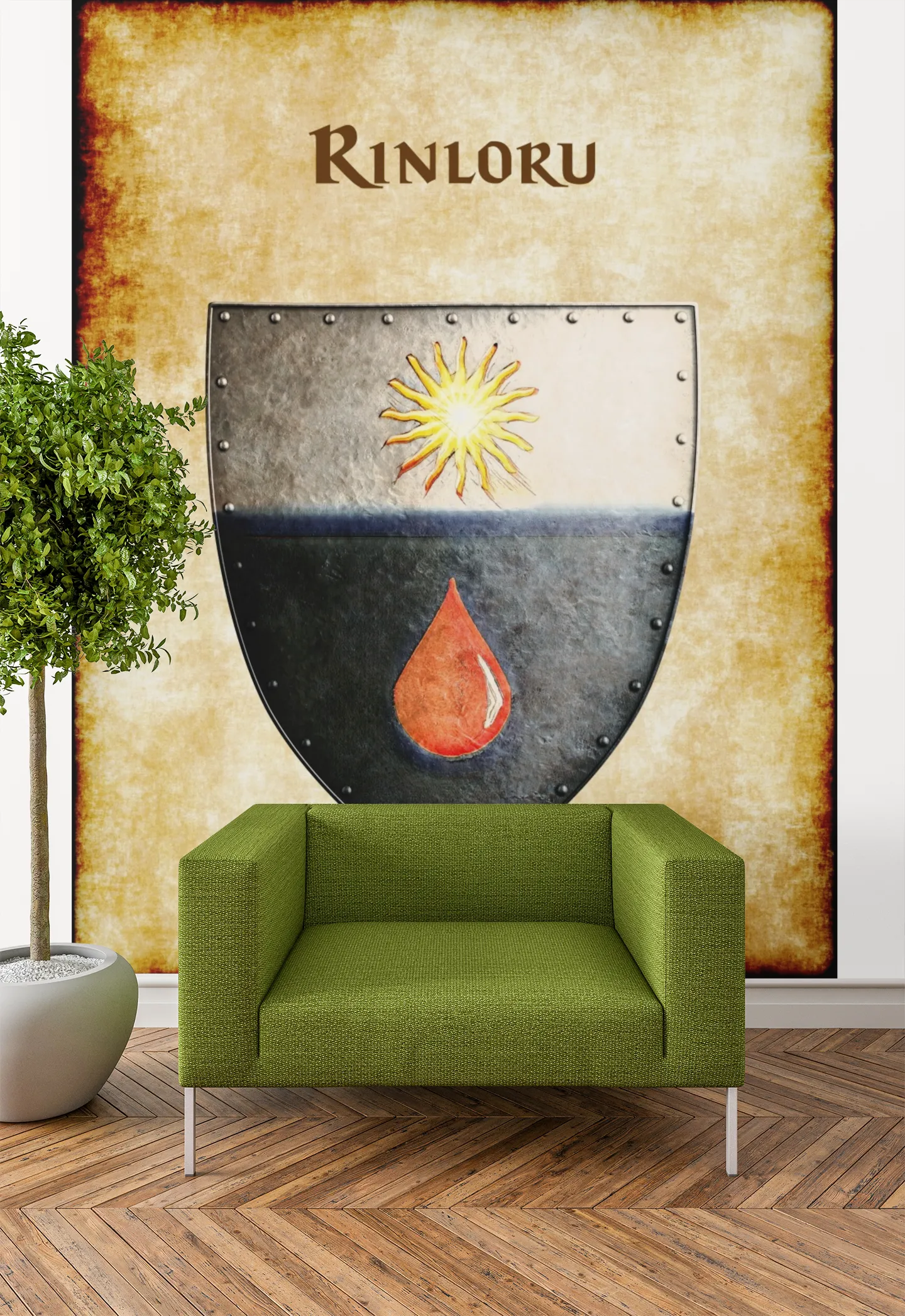 Rinloru Heraldry of Greyhawk Anna Meyer Cartography Canvas Art Print