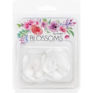 SATIN MULTI LAYER FLOWER 2PCS WHITE