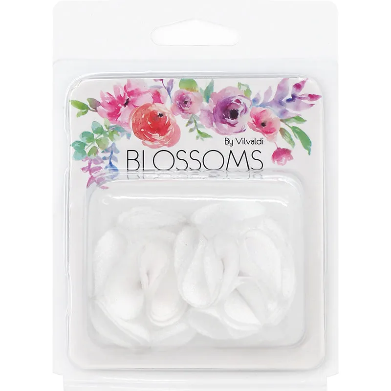 SATIN MULTI LAYER FLOWER 2PCS WHITE