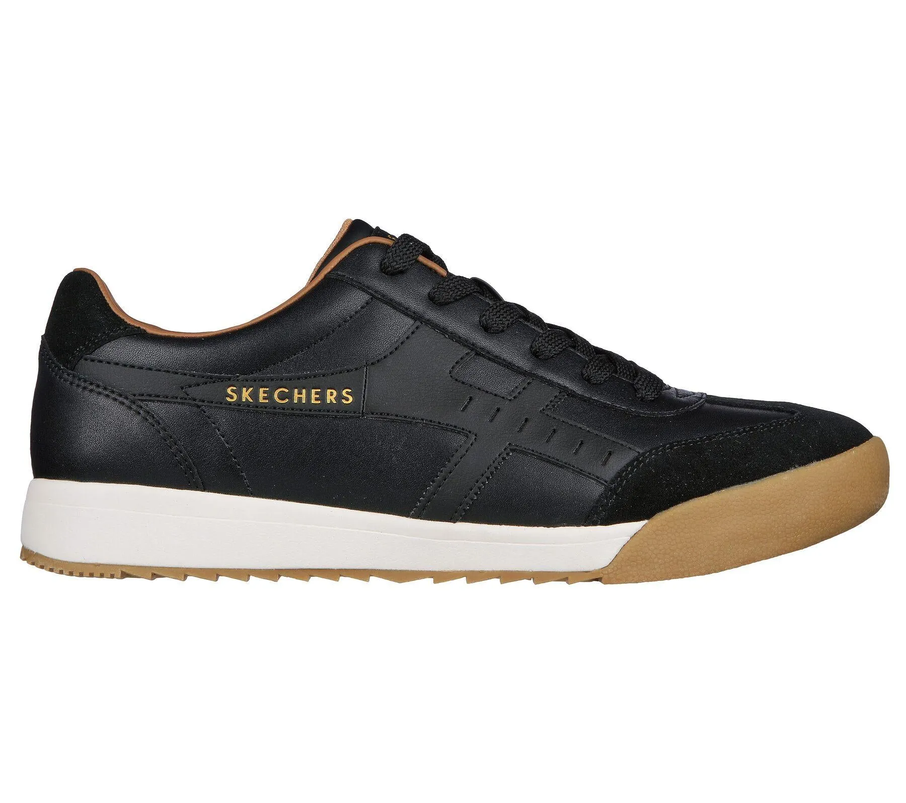 Skechers Men's Zinger Manzanilla Classic Retro Men Lace Up Jogger in Black 7 to 13