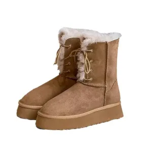 Snow Boots Warm Slugged Bottom Winter shoes for women