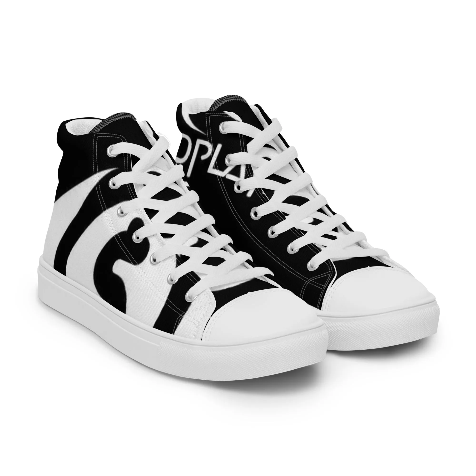 So playa TV Men’s high top canvas shoes