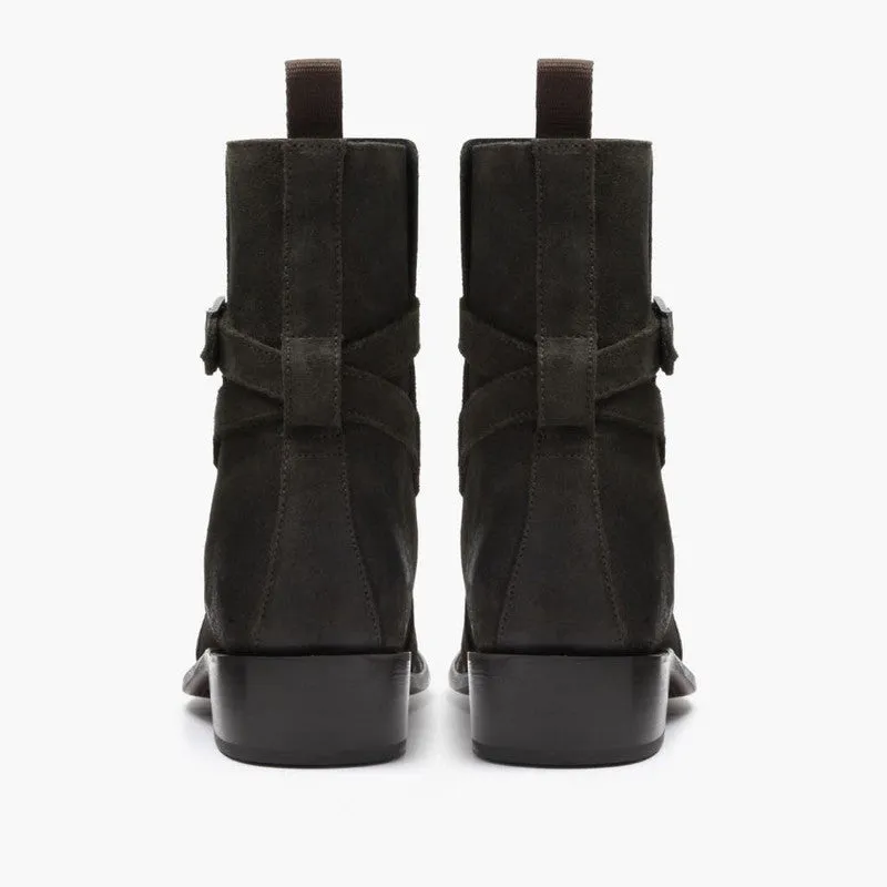 Sovereign Dark Olive Suede Boots