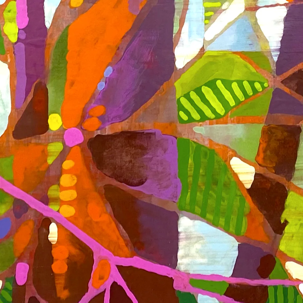 Spectral Magic Parade  Large Original Watercolor by Nancy Tobin