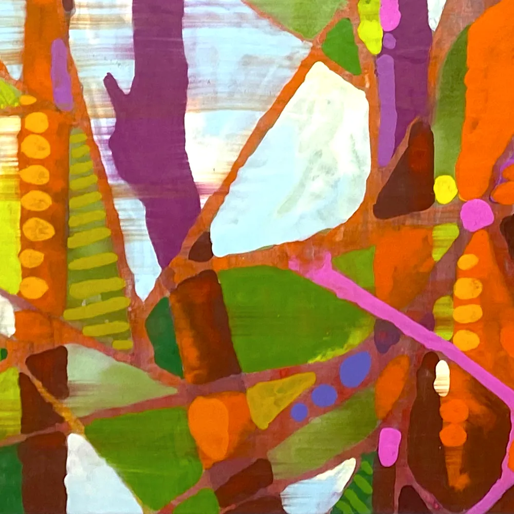 Spectral Magic Parade  Large Original Watercolor by Nancy Tobin