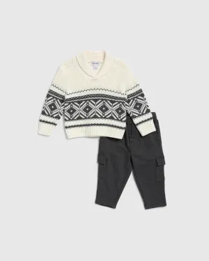 Splendid Infant Boy Fairisle Sweater Set