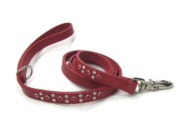 Stella Leather Leash 2 Tone Austrian Crystals