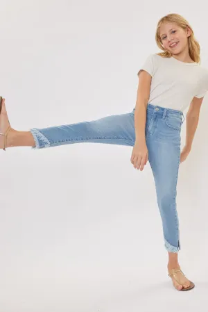 Summer High Rise Ankle Skinny Kid Jeans