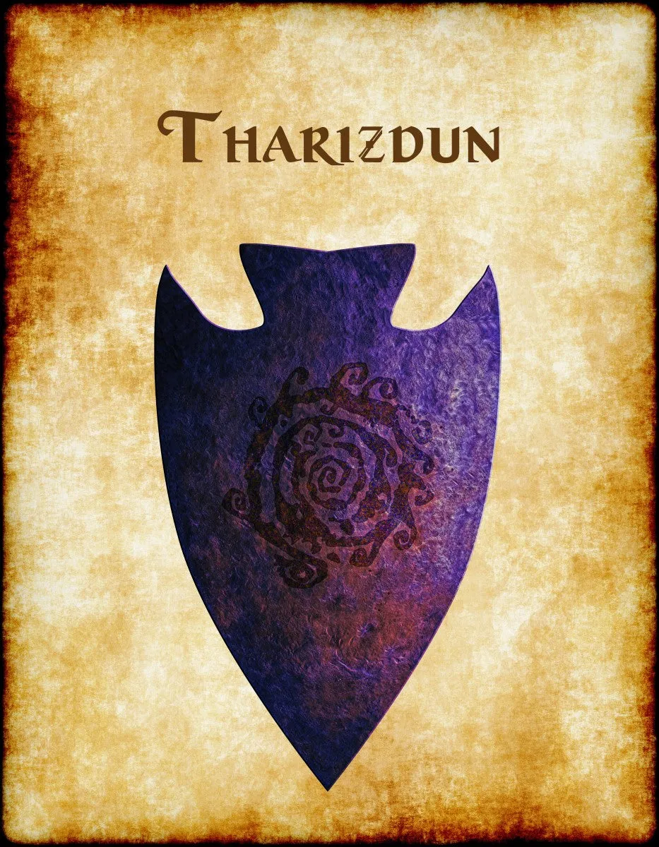 Tharizdun Original Heraldry of Greyhawk Anna Meyer Cartography Canvas Art Print
