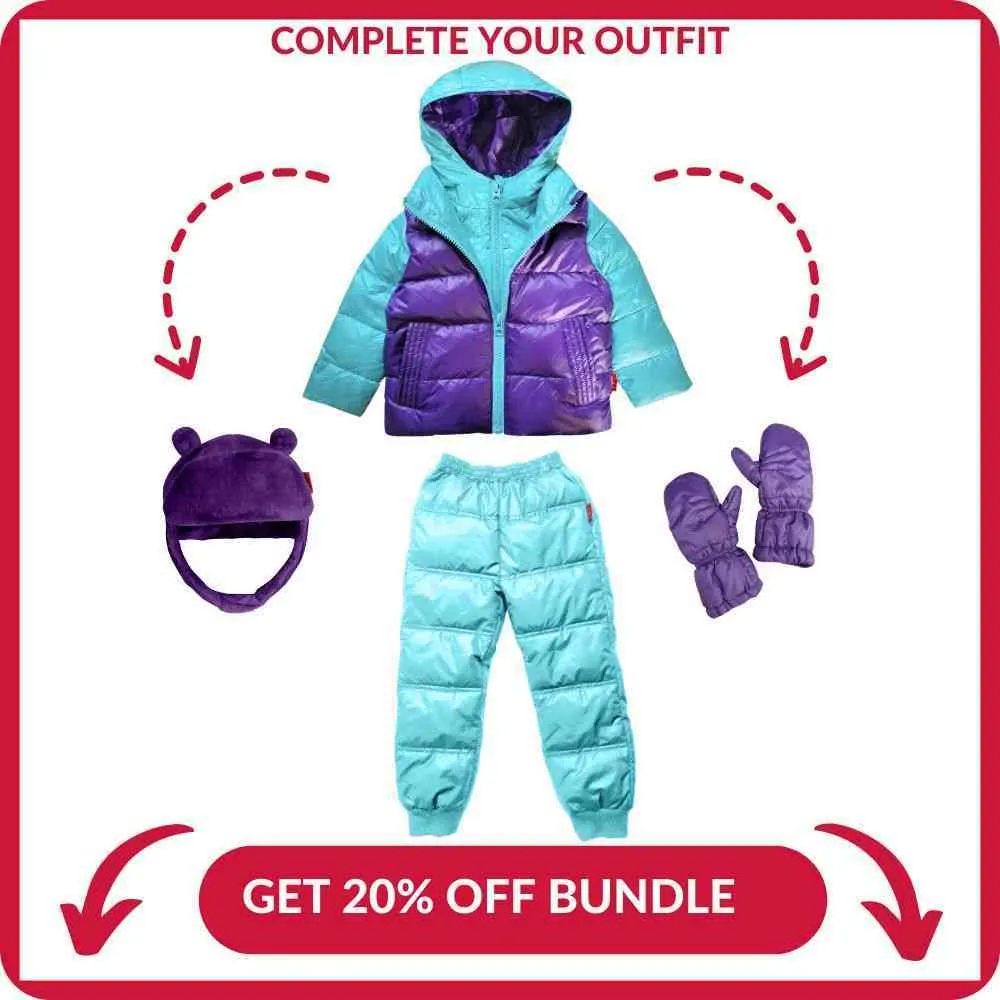 The Road Coat Down -  Aqua / Purple
