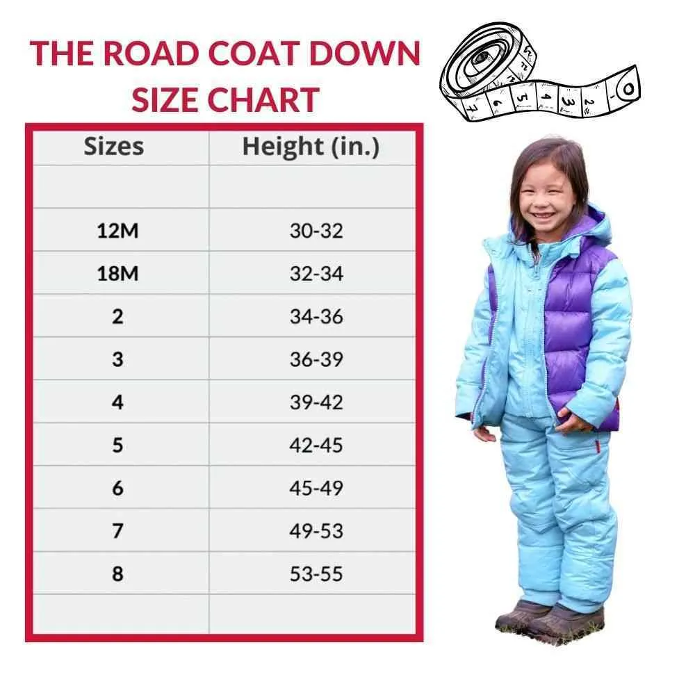 The Road Coat Down -  Aqua / Purple