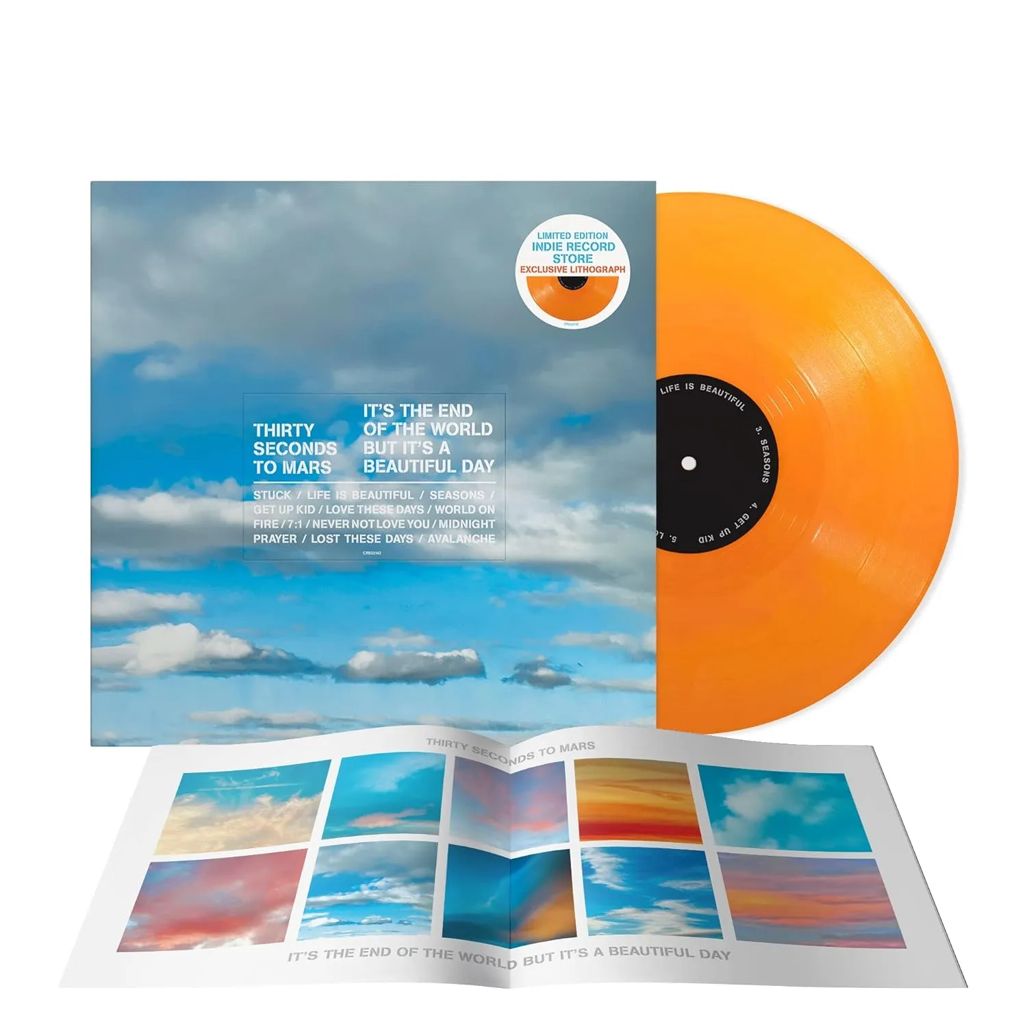 Thirty Seconds to Mars - It's The End The World But It's A Beautiful Day (Ltd. Ed. Orange Vinyl) - BTRC ROTM