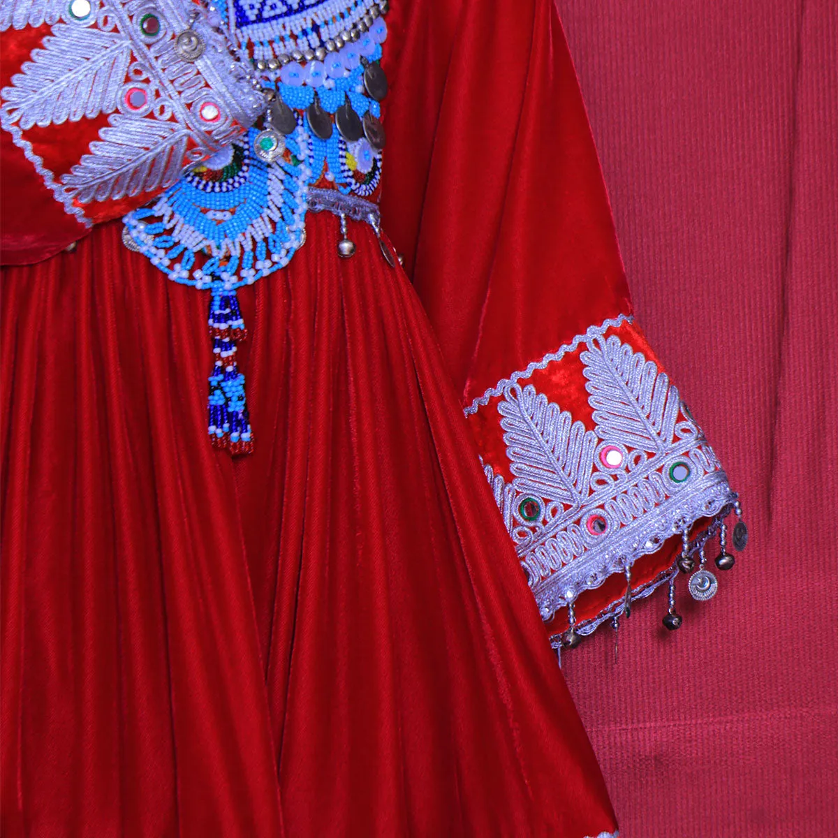 Traditional Kids Afghani Clothing | Handcrafted Cultural Attire Nk-398