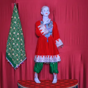 Traditional Kids Afghani Clothing | Handcrafted Cultural Attire Nk-398