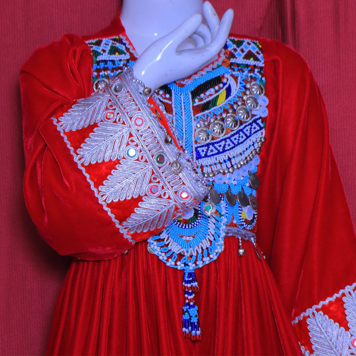 Traditional Kids Afghani Clothing | Handcrafted Cultural Attire Nk-398