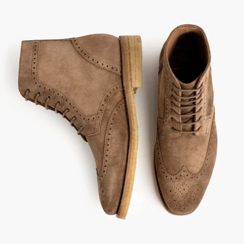 Vanguard Camel Suede Boots