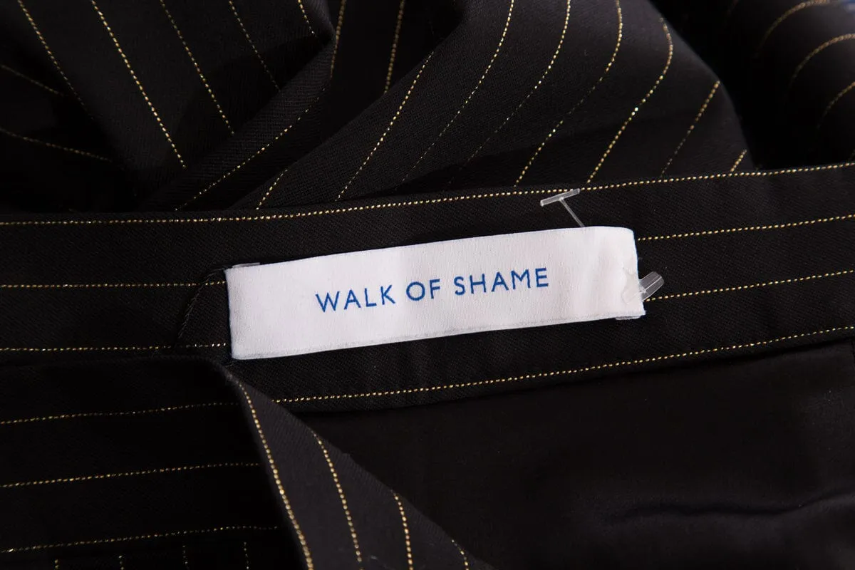 Walk Of Shame Pinstripe Multi Panel Skirt SZ 0