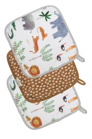 Washcloth Set - 3 Pack - Safari Jungle