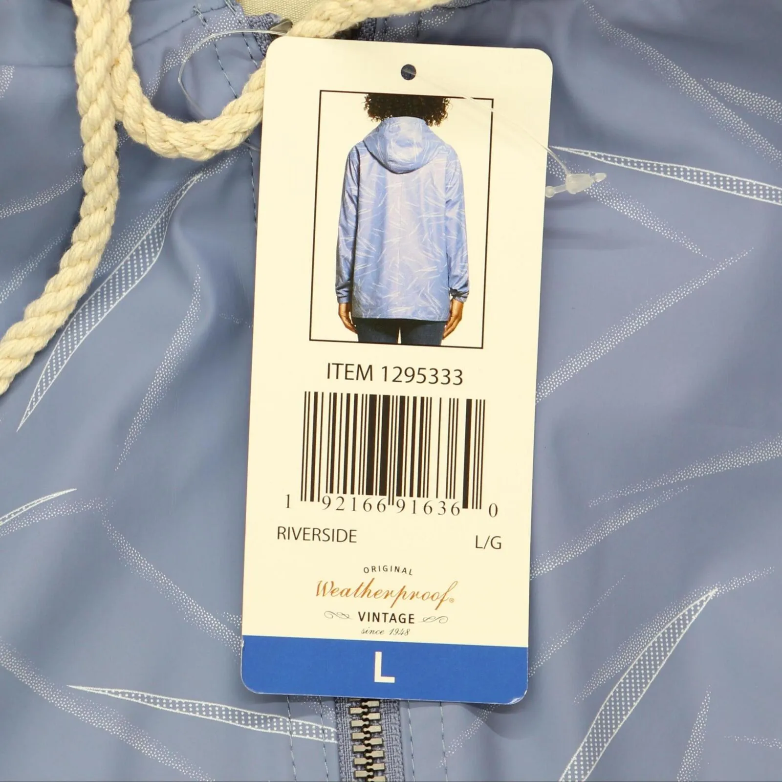Weatherproof Vintage Womens Ladies' Rain Slicker Jacket 1295333 Riverside Blue L