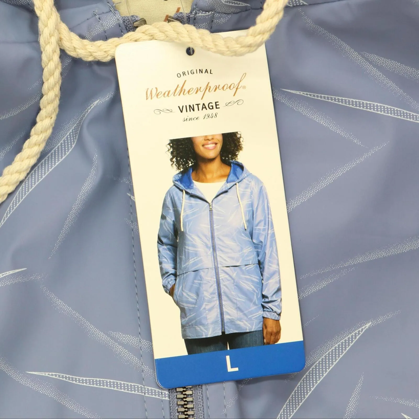 Weatherproof Vintage Womens Ladies' Rain Slicker Jacket 1295333 Riverside Blue L