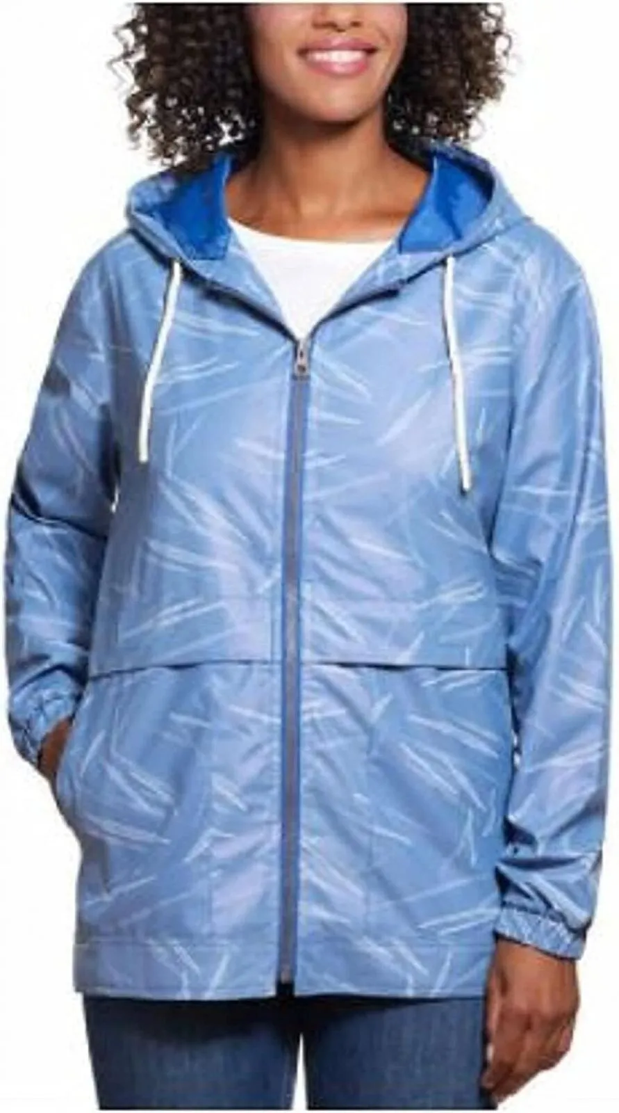 Weatherproof Vintage Womens Ladies' Rain Slicker Jacket 1295333 Riverside Blue L