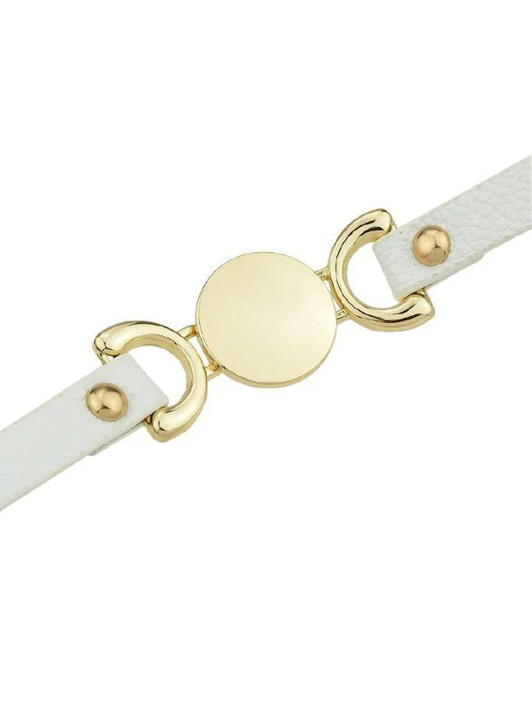 White Multi-Layer Winding Wide Bracelet