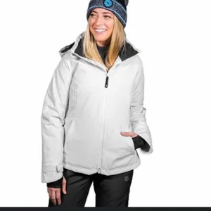 Wildhorn Frontera Premium Women's Lg Ski Snow Jacket Windproof Waterproof Grey