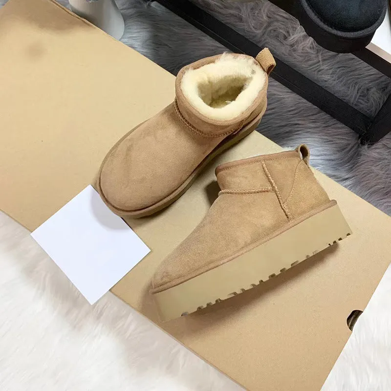 Women Short Plush Warm Snow Boots