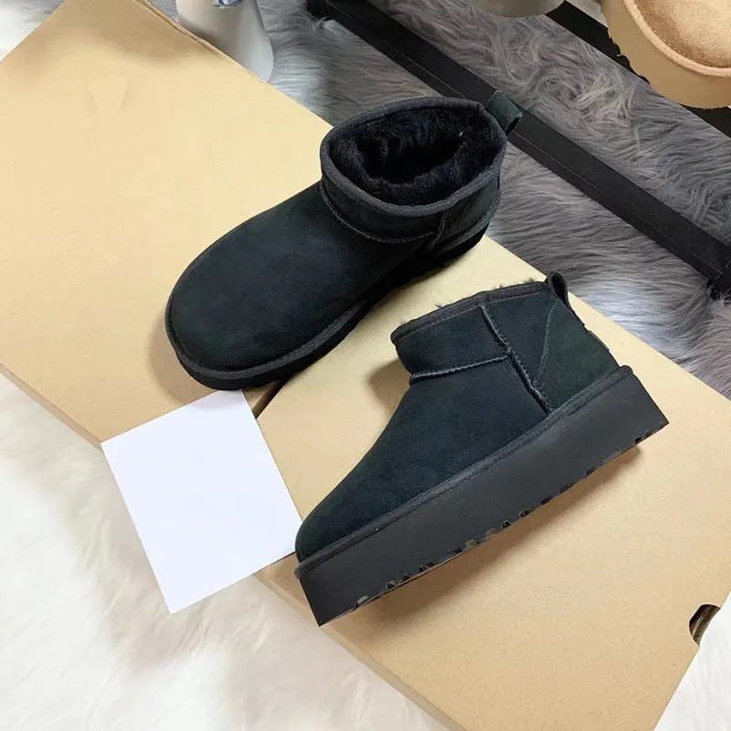 Women Short Plush Warm Snow Boots