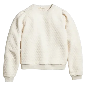Women's Corbet Quilted Puff Sleeve Crewneck