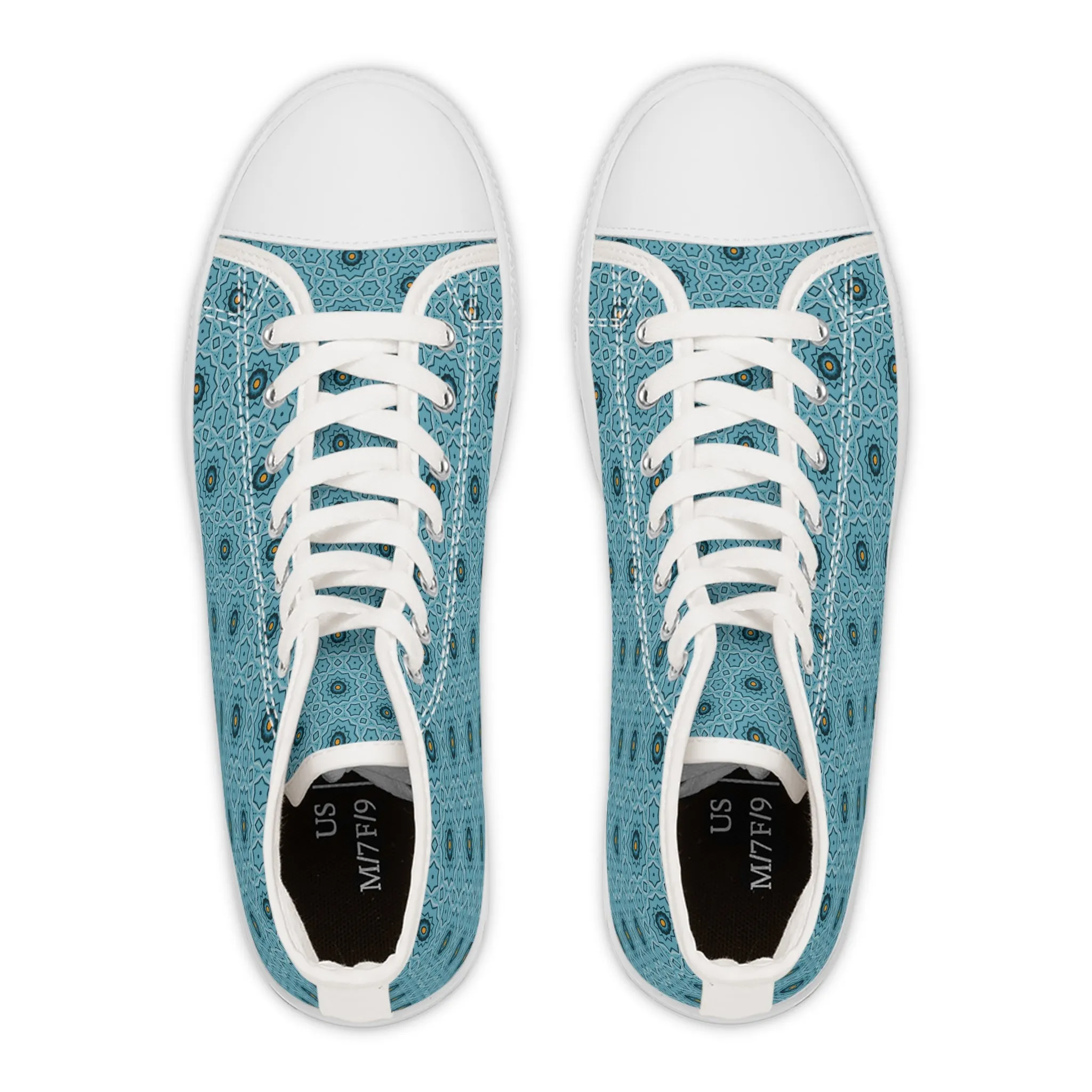 Women's High Top Sneakers - Blue Bloom