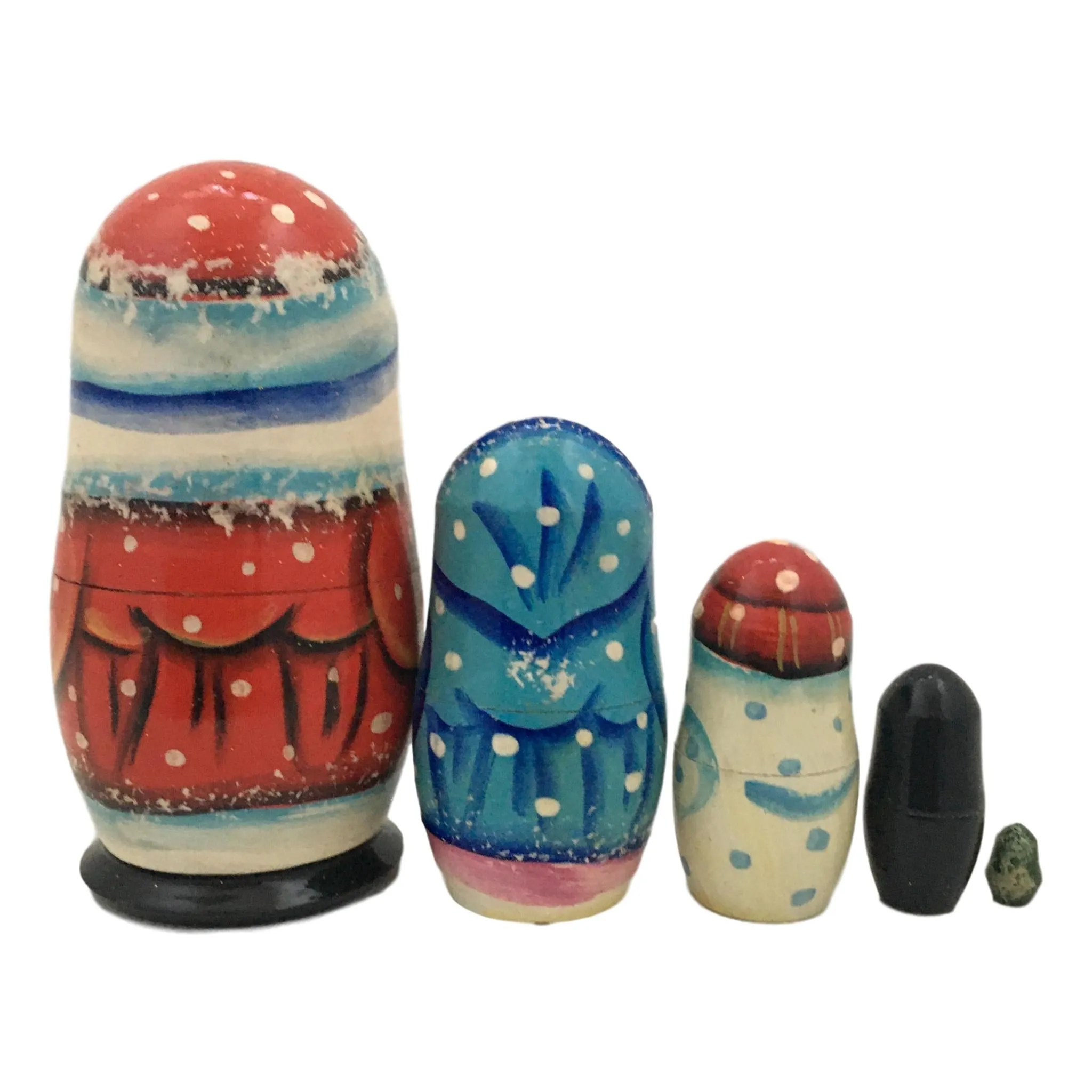 Wooden Santa Matryoshka Nesting Set