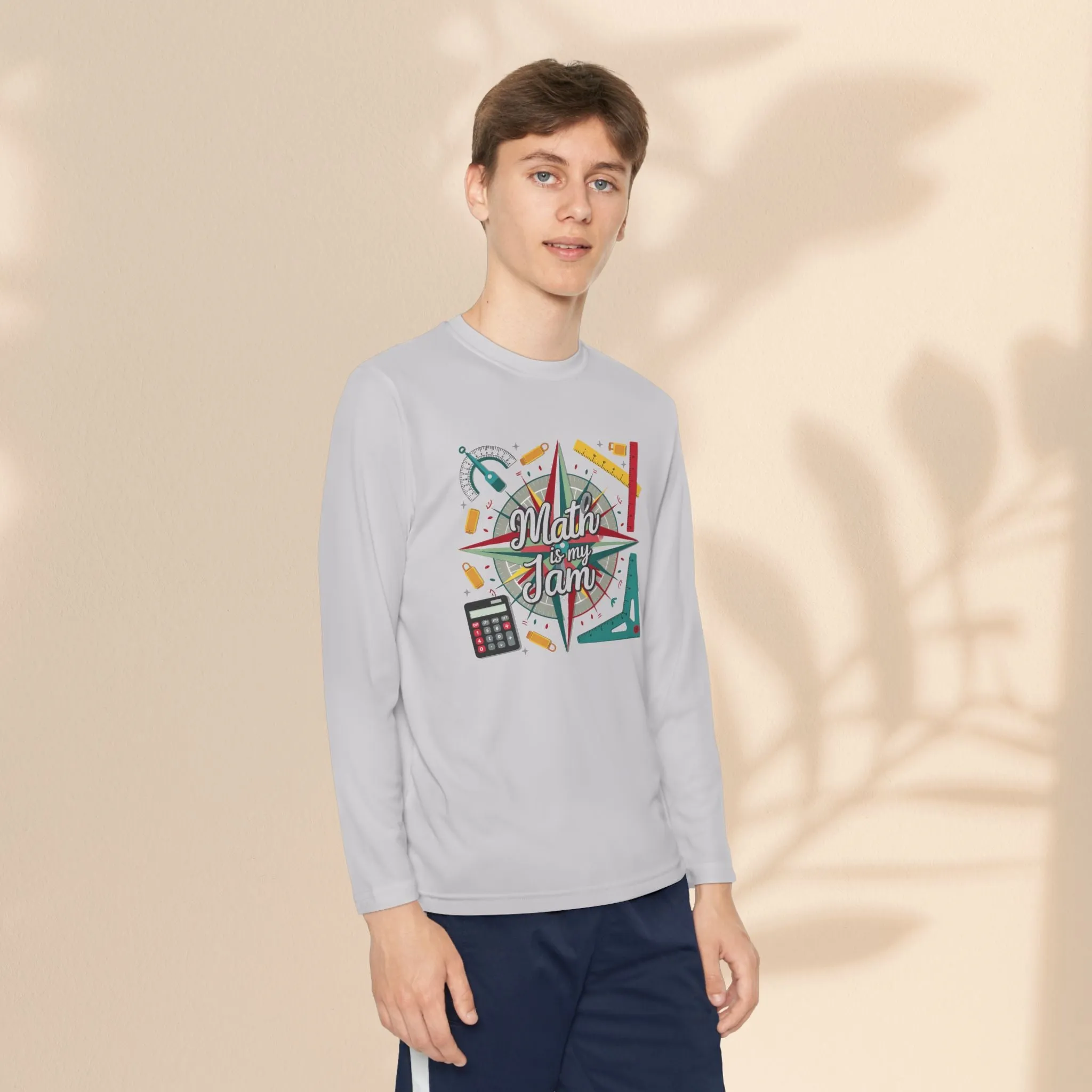 Youth Long Sleeve Competitor Tee - Math Is My Jam