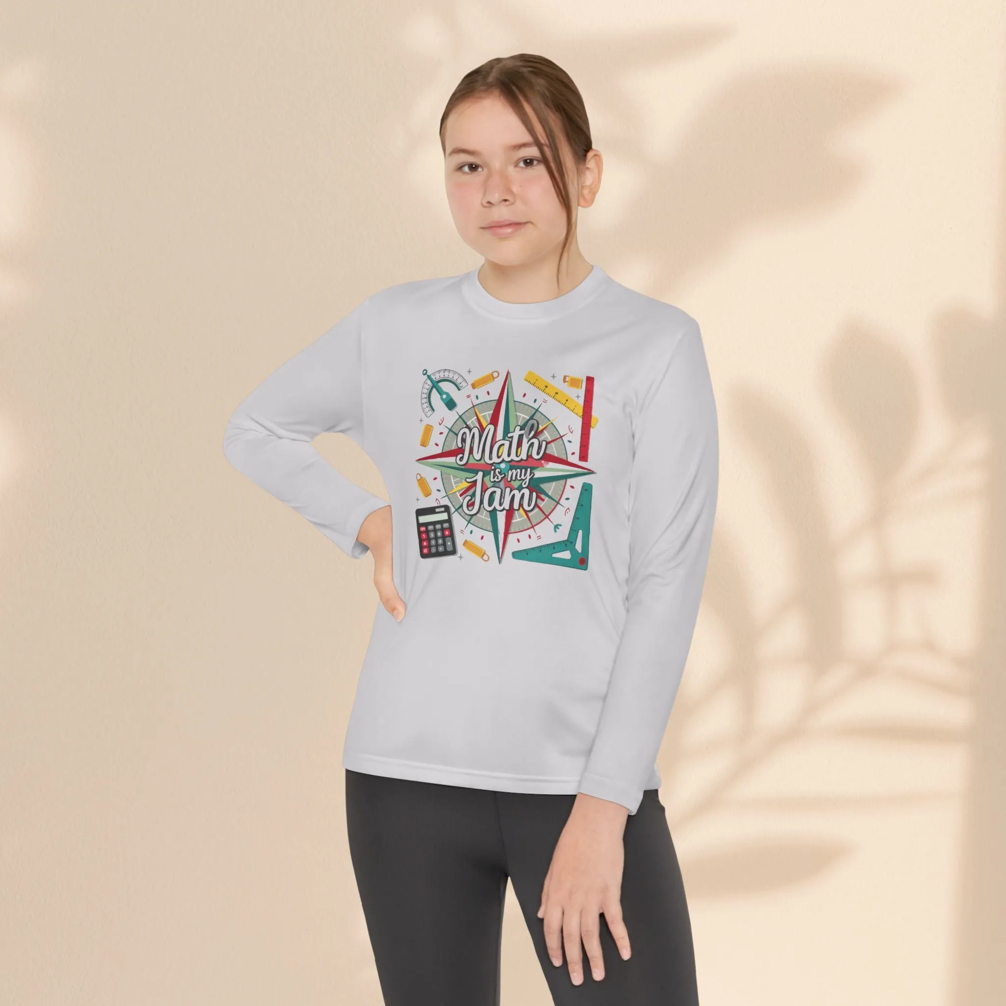 Youth Long Sleeve Competitor Tee - Math Is My Jam