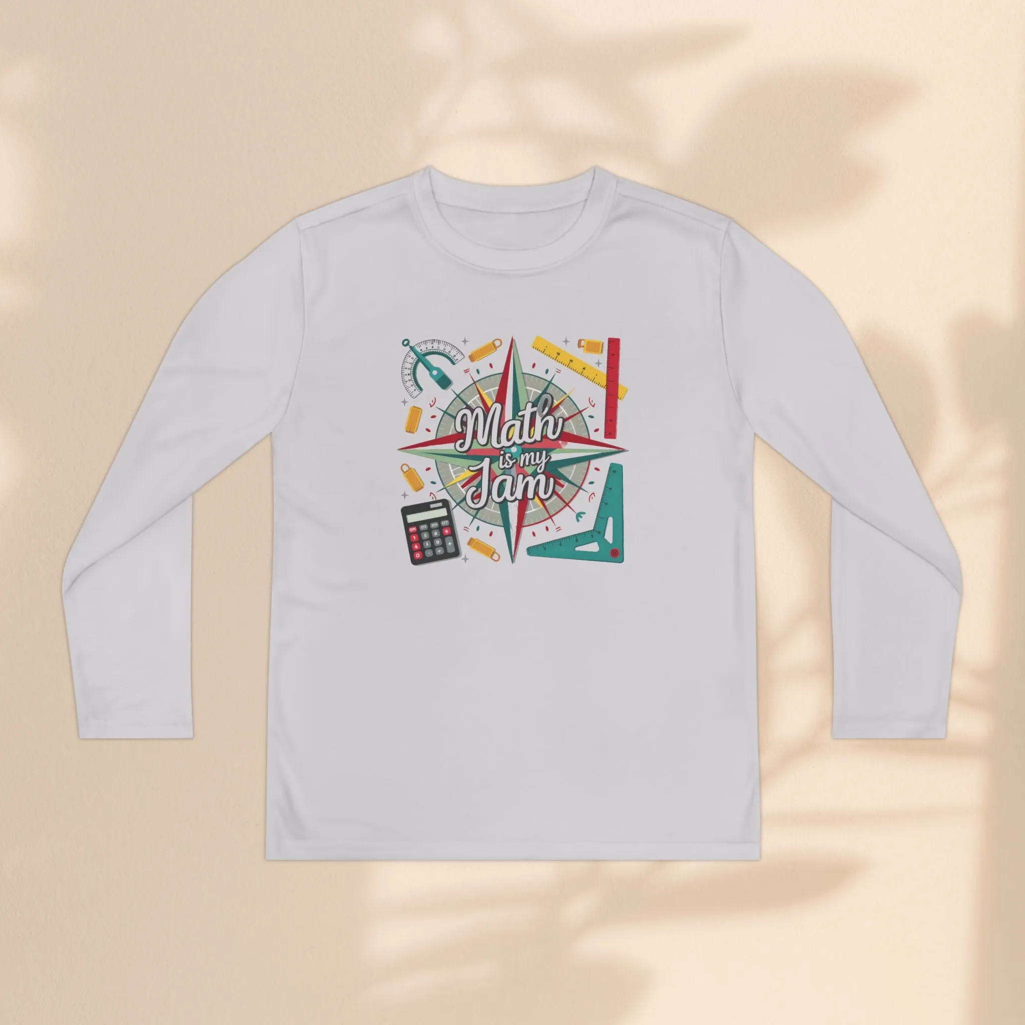 Youth Long Sleeve Competitor Tee - Math Is My Jam